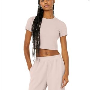 NWT alo yoga micro waffle sierra short sleeve